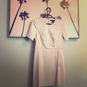 French Connection Pleated & Stitched Dress